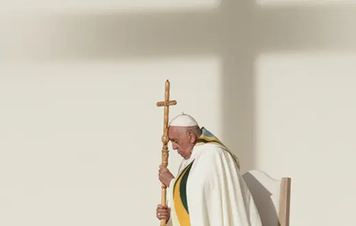 Papież Franciszek podczas Mszy Świętej na stadionie Króla Baudouina, 28 września 2024 r. w Brukseli | fot. Thierry Monasse/Reporter/East News 