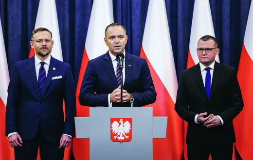 Oświadczenie prezydenta Karola Nawrockiego, Warszawa, 12 listopada 2025 r. fot. Andrzej Iwanczuk/REPORTER/East News 