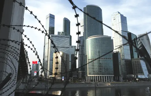 Widok na biznesowe centrum Moskwy, 25 kwietnia 2026 r. fot. Contributor/ Getty Images