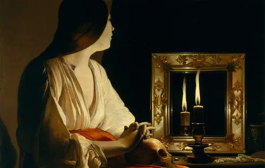 Georges de La Tour, Maria Magdalena z lustrem (ok. 1635) | Fot. Wikipedia