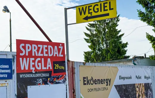 Punkt sprzedaży węgla na opał w Działdowie na Mazurach, 2026 r. | Fot. Wojtek Laski/East News