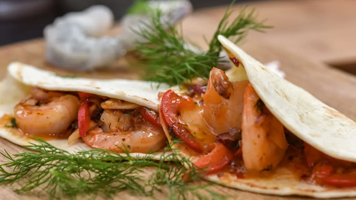 Tortilla z krewetkami / fot. D. Witkowska