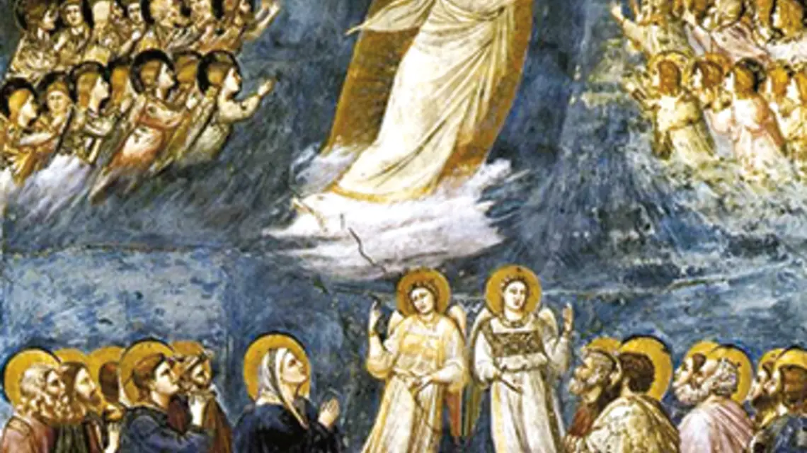 FOT. GETTY IMAGES/MONDADORI PORTFOLIO. Wniebowstąpienie, Giotto, freskz XIV w.