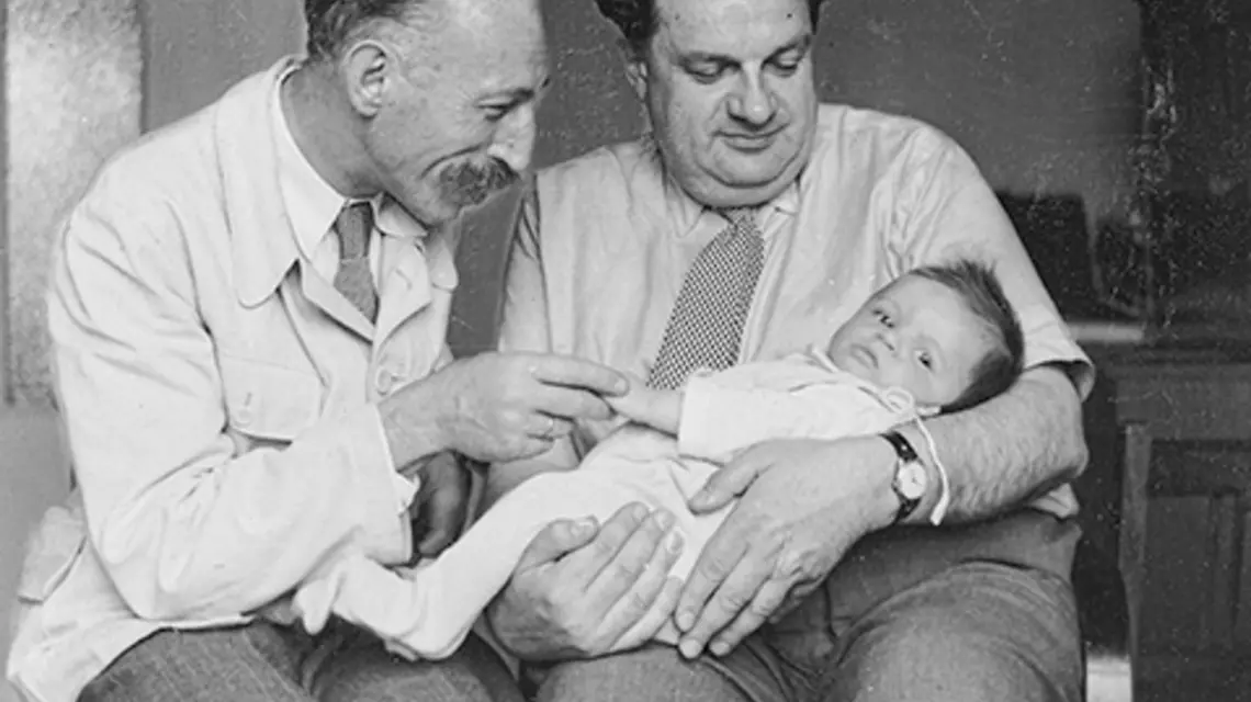 Stanisław Buchner z dziadkami, obaj pochodzenia żydowskiego fot. Archiwum Prywatne