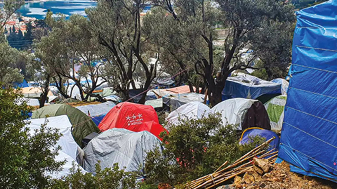 Obóz na Lesbos. Tu i na wyspie Samos obozy są przepełnione, migranci koczują też w swego rodzaju slumsach fot. Archiwum prywatne