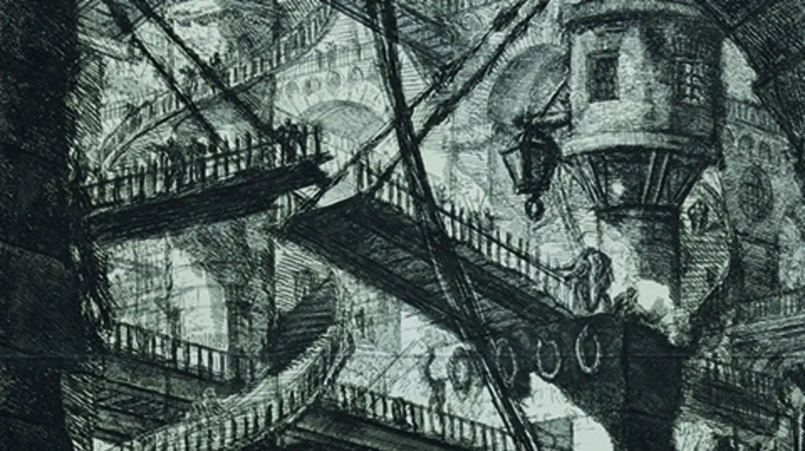  G.B. Piranesi, Carcere VII, Zwodzony most, akwaforta, 69 x 53,3 cm, Gabinet Rycin Biblioteki Uniwersyteckiej w Warszawie, kolekcja króla Stanisława Augusta fot. Materiały prasowe zamku Królewskiego