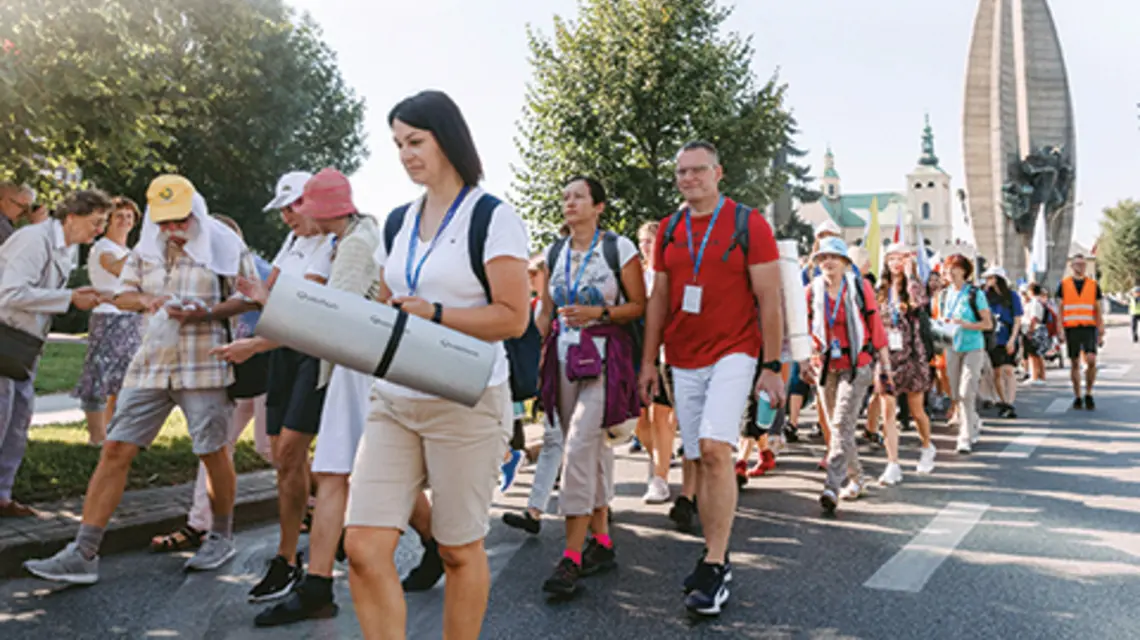 45. Rzeszowska Piesza Pielgrzymka na Jasną Górę wyruszyła 4 sierpnia z Rzeszowa pod hasłem „Posłani z Maryją” fot. Paweł Dubiel/Polska Press-Getty Images