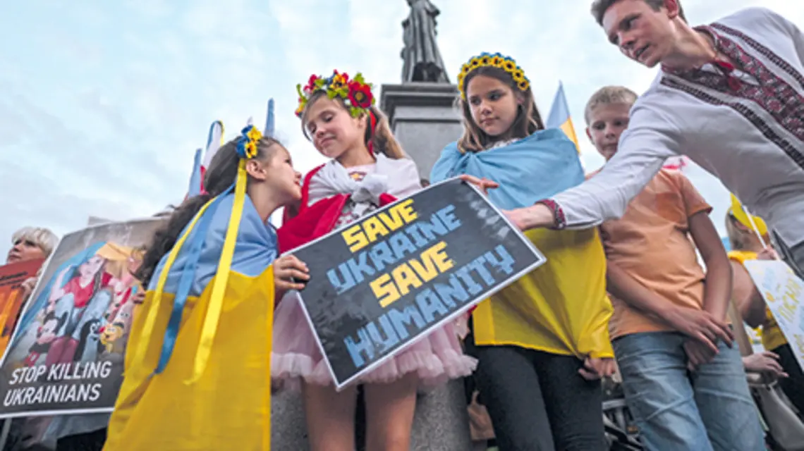 Manifestacja poparcia dla Ukraińców w Krakowie, 25 czerwca 2022 r fot. Artur Widak/NurPhoto /Getty Images