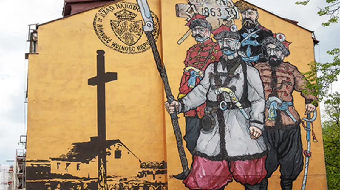 Mural Powstanie Styczniowe, Łomża, fot. Wojciech Wojtkielewicz/Polska Press/East News