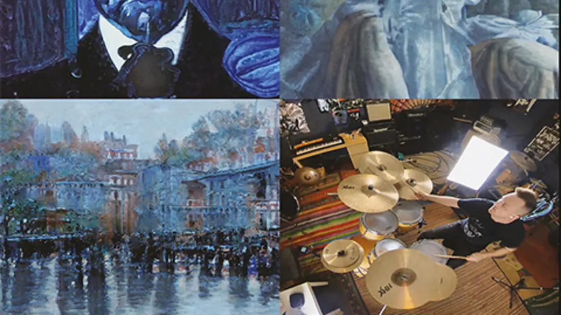 Aleksander Fafuła – AI painting with the drums | fot. materiały prasowe/Wirtualna wystawa Digital Ars