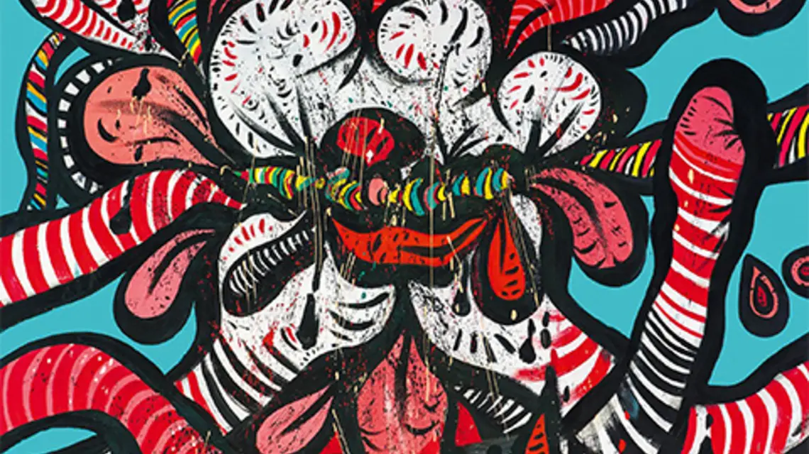 Maryan, Postać na niebieskim tle, 1968 Olej na płótnie, 152,5×152,5 cm Fot. materiały Muzeum Sztuki w Tel Awiwie