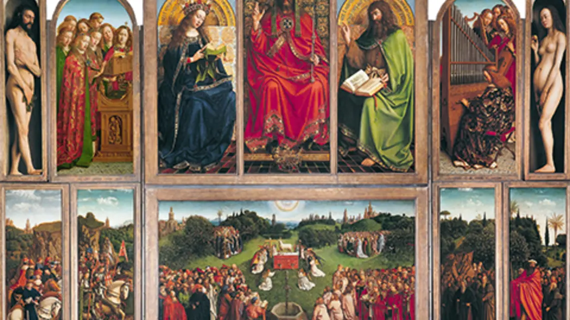 Ołtarz Gandawski – Adoracja Baranka Mistycznego, Jan van Eyck, 1432 r. | fot. Wikipedia