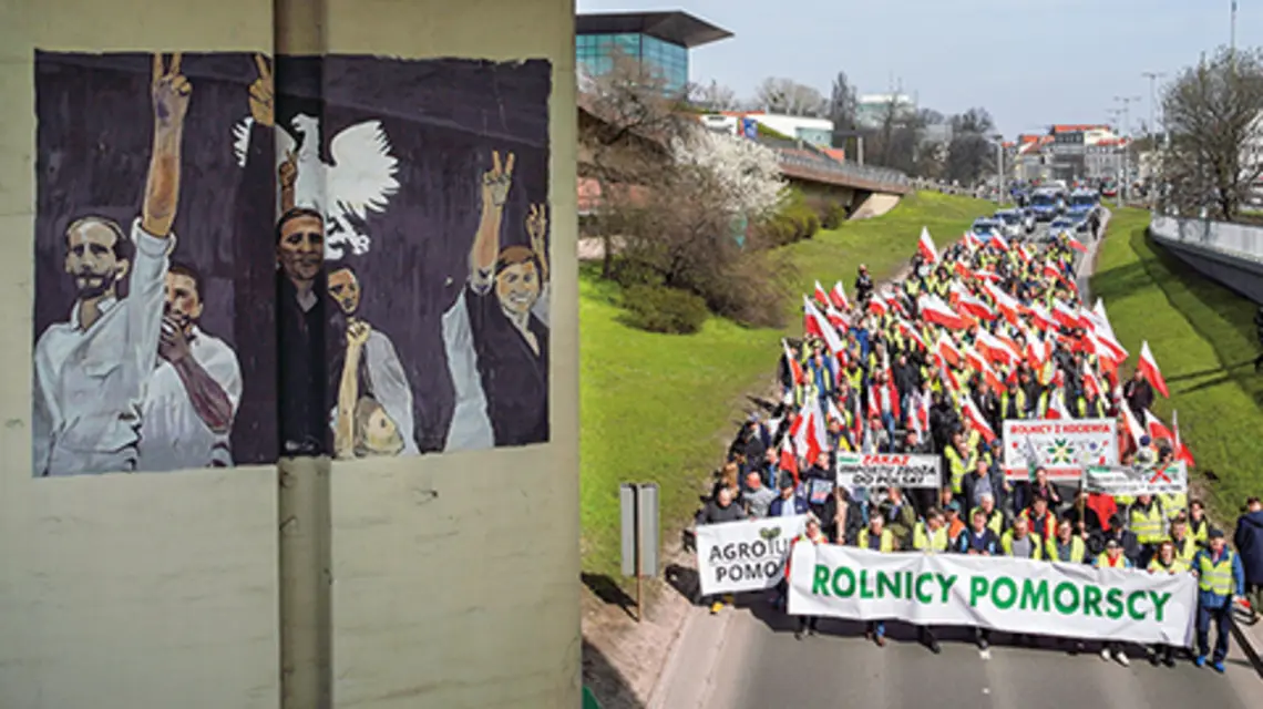 Nie przyświecają nam polityczne cele, a dobro rodzimego rolnictwa – deklarowali uczestnicy demonstracji podczas protestu rolników. Gdańsk, 13 kwietnia | fot. Anna Rezulak/KFP/Reporter/Adobe Stock