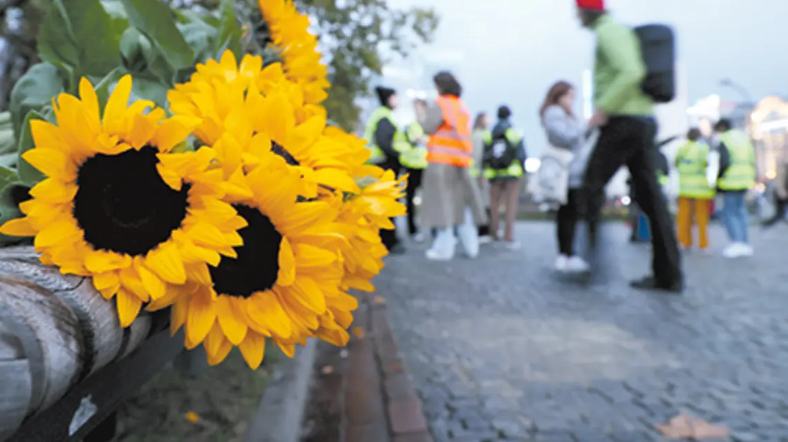 Warszawa, październik 2022 r., manifestacja przeciwko wysokim cenom energii i uzależnieniu od paliw kopalnych z Rosji | fot. Paweł Wodzynski/East News