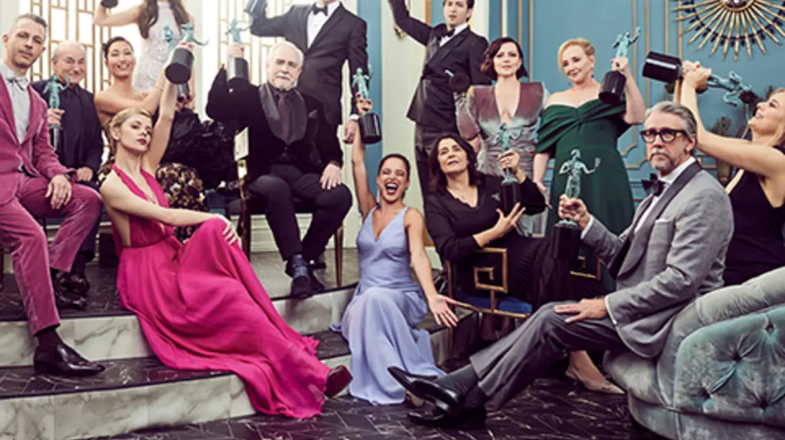 Zespół serialu Sukcesja podczas 28. rozdania nagród Screen Actors Guild | fot. Maarten de Boer/Shutterstock/SAG Awards/East News