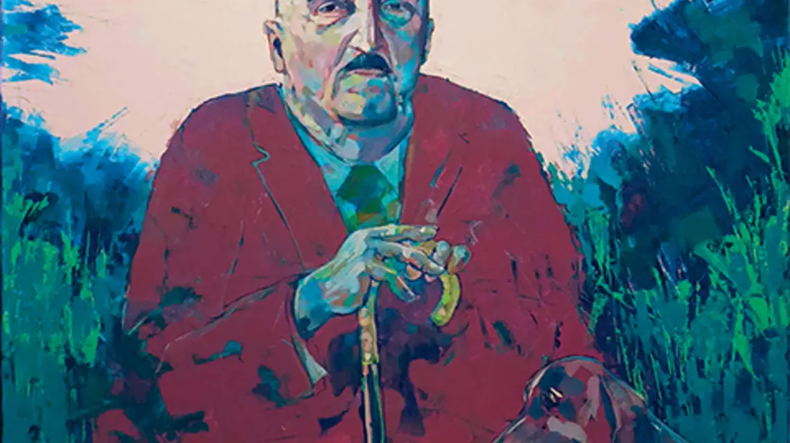 Portret Jerzego Waldorffa namalowany z okazji festiwalu jego imienia przez Marcelego Koniecznego | fot. Szymon Bojdo