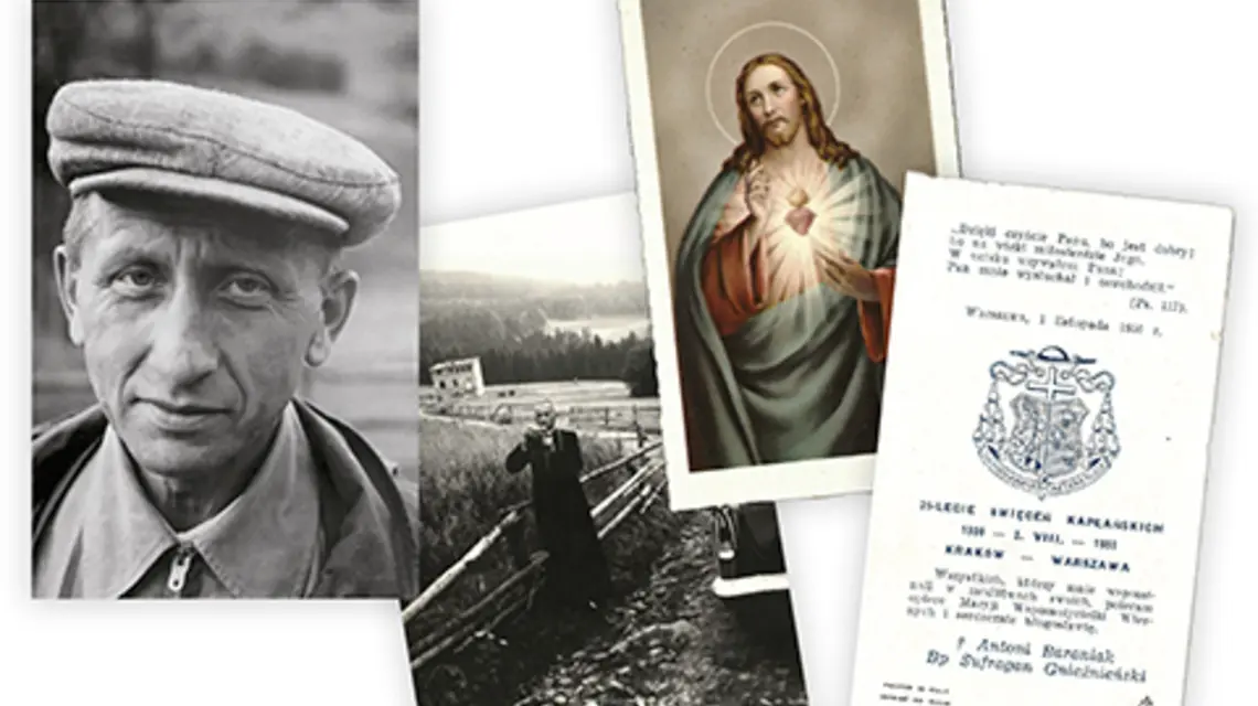 Od lewej: Antoni Baraniak, podczas wypoczynku w Żegiestowie Zdroju, w 1956 r.; Obrazek pamiątkowy z okazji 25-lecia święceń kapłańskich | fot. WIRGKW