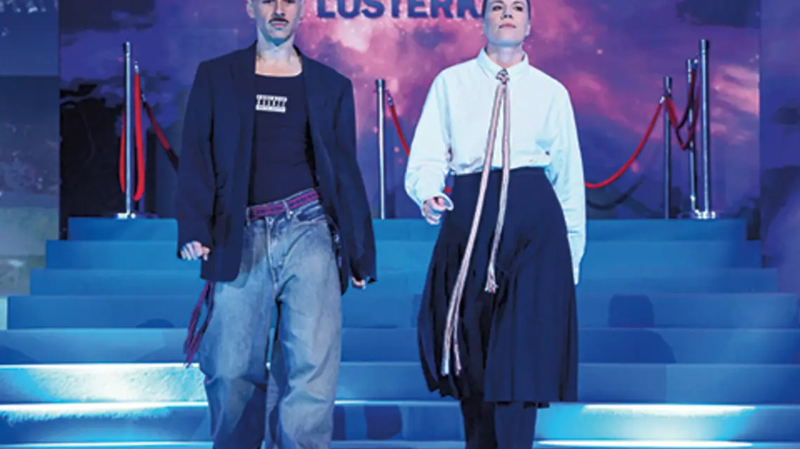 Prezentacja finalistów polskich eliminacji do konkursu piosenki Eurowizja 2025 w studiu TVP na ul. Woronicza. Na zdjęciu: Sw@da i Niczos. Warszawa, 14.01.2025 r. | fot. Anita Walczewska/East News