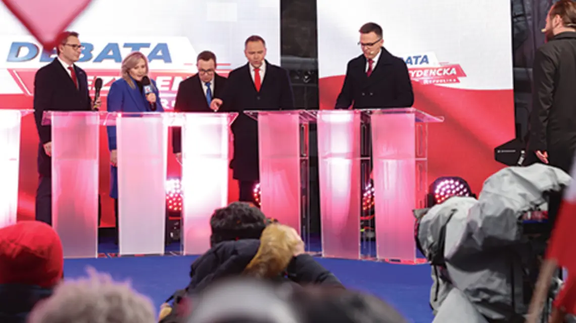 Jedna z dwóch debat prezydenckich zorganizowanych w piątek 11 kwietnia w Końskich | fot. Andrzej Iwanczuk/Reporter/East News