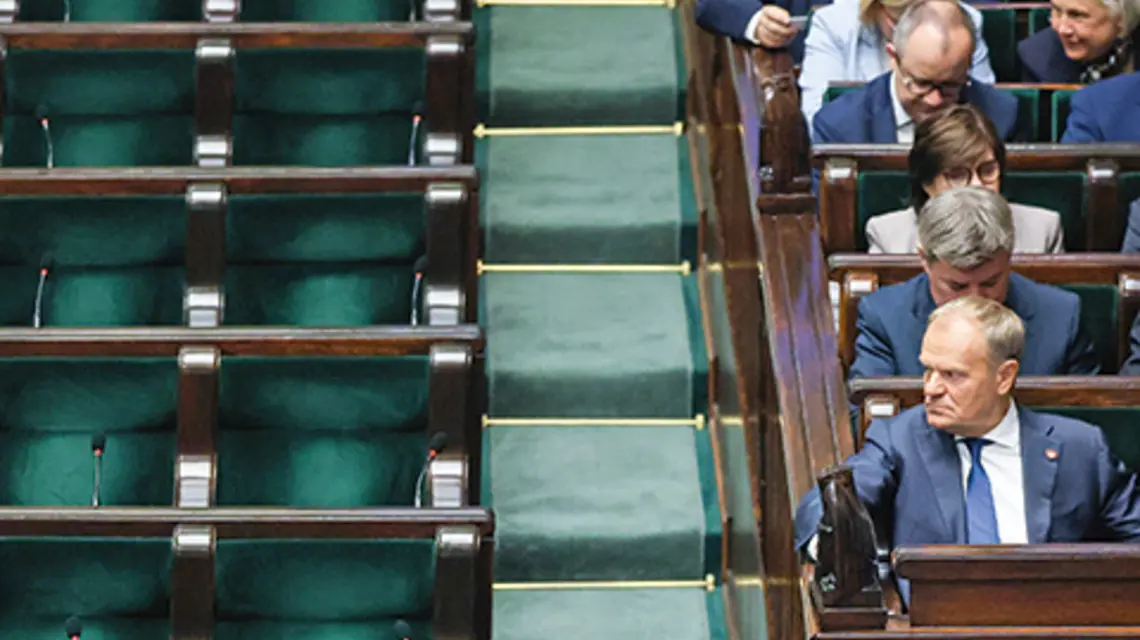 36. posiedzenie Sejmu X kadencji, pierwsze po wygranych przez K. Nawrockiego wyborach na prezydenta RP, udzielono wotum zaufania dla rządu D. Tuska, Warszawa, 11.06.2025 r. | fot. A. Burakowski/EN