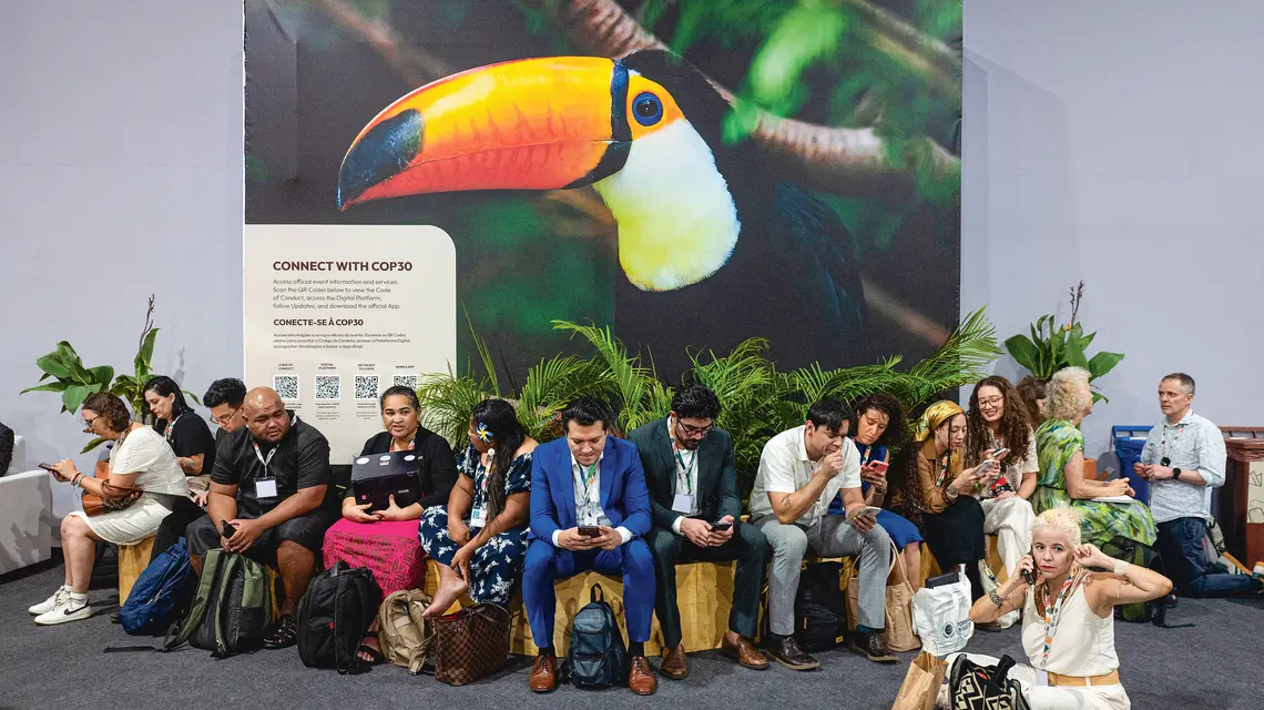 Przed pierwszym dniem szczytu klimatycznego COP30, Brazylia, Belém, 10 listopada 2025 r. fot. Alessandro Falco/ Getty ImageS