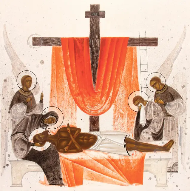 Alina Hrubets, Jezus złożony do grobu fot. Iconart Gallery
