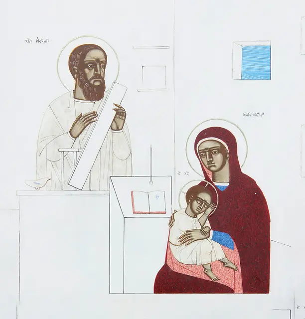 Kateryna Kuziv Dzieciństwo Jezusa Chrystusa, 2021 r. fot. iconart gallery
