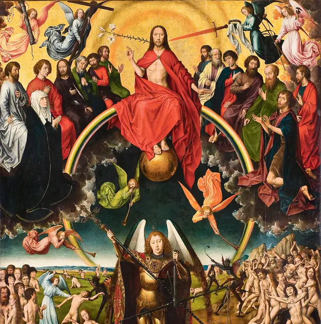 Sąd Ostateczny – fragment tryptyku Hansa Memlinga 1467–1471 r., fot. wikipedia