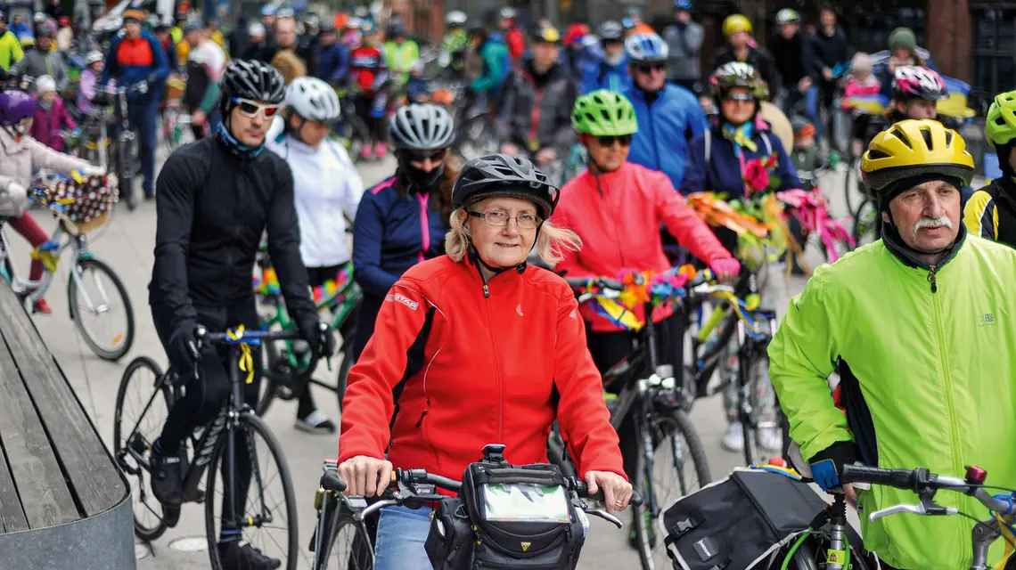 Rowerowe powitanie wiosny, Poznań, 26 marca 2022 r. fot. Norbert Rzepka/REPORTER/east news