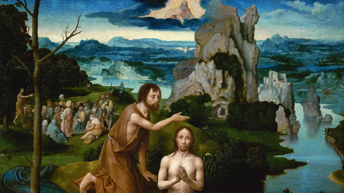 Joachim Patinir, Chrzest Chrystusa, ok. 1515 r. fot. WIKIPEDIA
