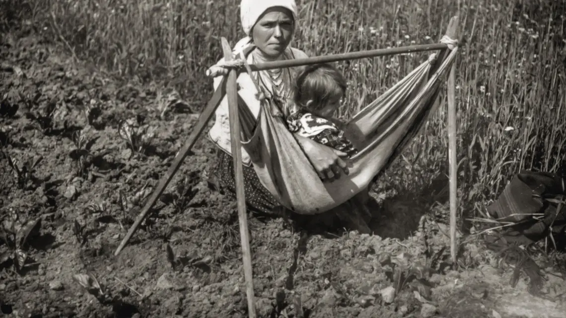 Kobieta łemkowska z dzieckiem, 1935 r.