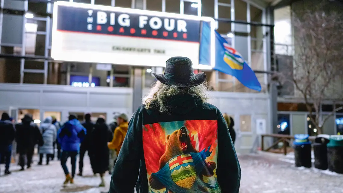 Zbiórka podpisów w sprawie niepodległościowego referendum w Calgary, największym mieście prowincji Alberta fot. Leah Hennel/ Bloomberg/Getty Images