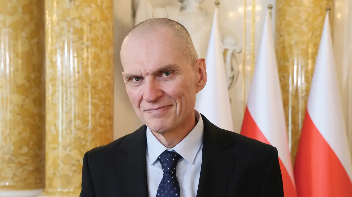 Uwolniony Andrzej Poczobut  3 maja  na Zamku Królewskim otrzymał Order Orła Białego, przyznany mu 11 listopada ubiegłego roku fot. Wojciech Olkuśnik/East News