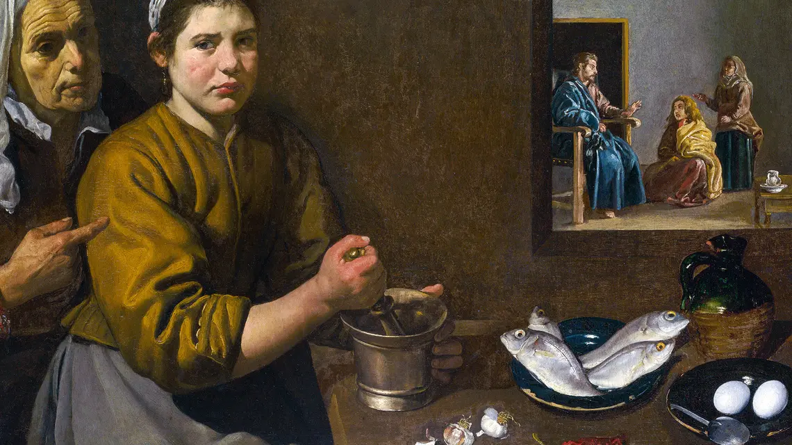 Diego Velázquez, Chrystus w domu Marty i Marii, ok. 1618 r. | Fot. Wikipedia