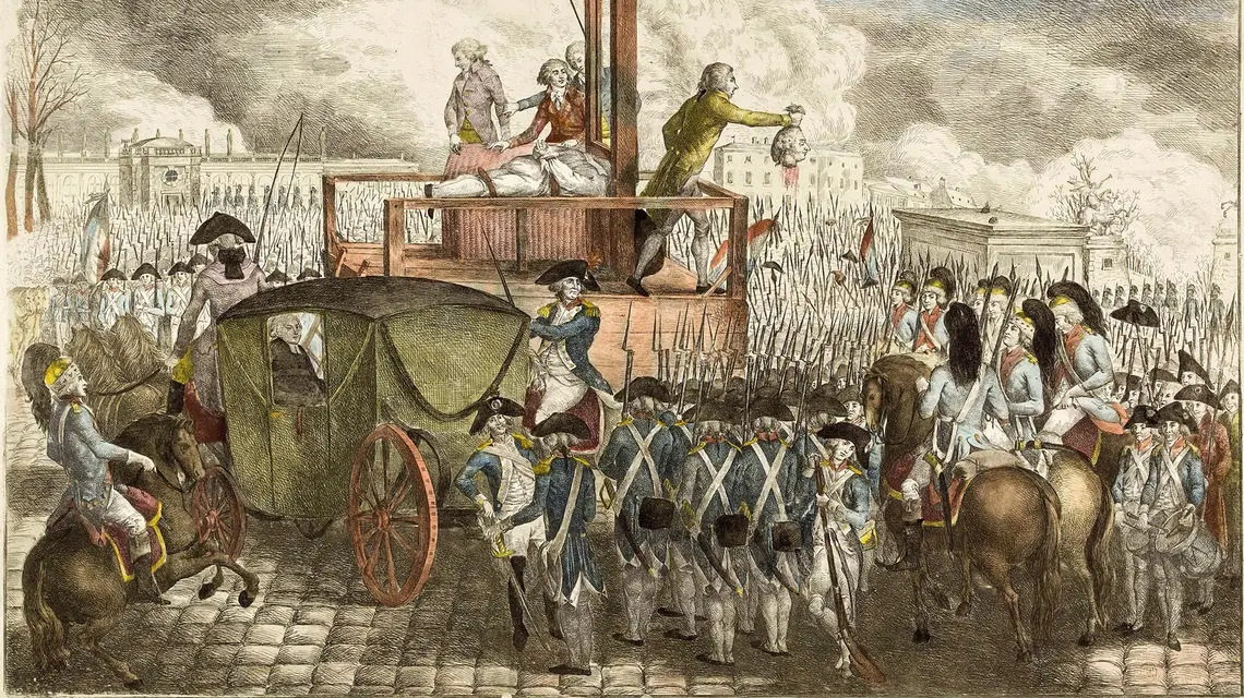 Egzekucja Ludwika XVI, anonimowy francuski rytownik, 1793 r. | Fot. Wikipedia