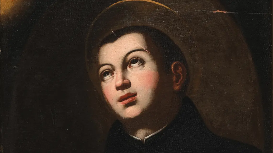 Portret św. Stanisława Kostki autorstwa nieznanego artysty, powstały w połowie XVIII wieku, znajdujący się na Zamku w Łańcucie | fot. Materiały prasowe/Muzeum – Zamek w Łańcucie