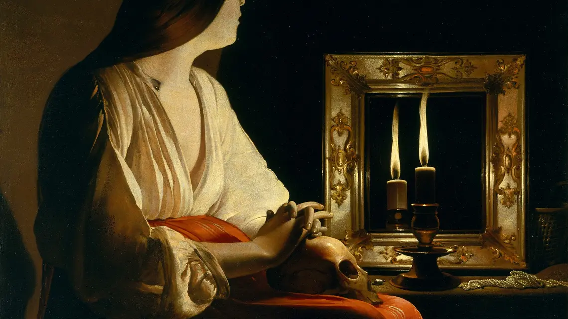 Georges de La Tour, Maria Magdalena z lustrem (ok. 1635) | Fot. Wikipedia