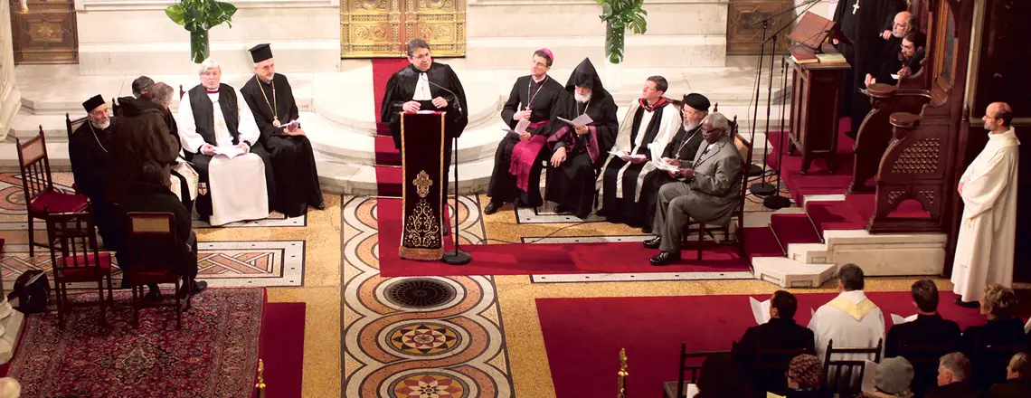 Obchody Tygodnia Modlitw o Jedność Chrześcijan w prawosławnej katedrze św. Stefana w Paryżu, styczeń 2012 r. fot. Godong/Universal Images Group/ Getty Images