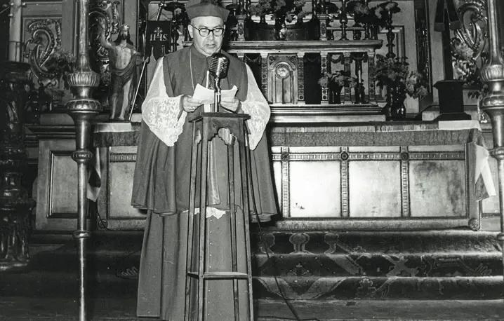 Abp Bolesław Kominek podczas obchodów Tysiąclecia Chrztu Polski w Krakowie, 7 maja 1966 r. fot. NAC