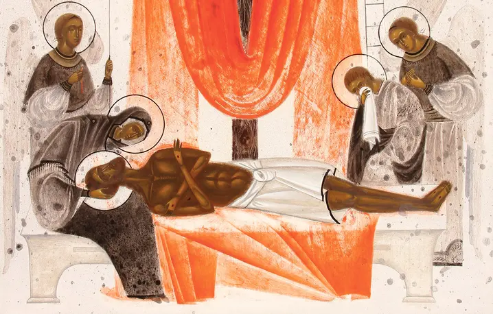 Alina Hrubets, Jezus złożony do grobu fot. Iconart Gallery
