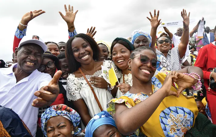 w Jaunde, kończącej wizytę papieża w Kamerunie, uczestniczyło 200 tys. wiernych fot. Abaca press/East News, Matteo Pernaselci/ Vatican Media/ Vatican Pool/Getty Images