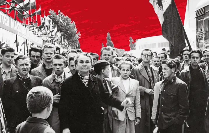  Demonstranci podczas trwających XXV Międzynarodowych Targów Poznańskich fot. Bettmann-Contributor/Getty Images