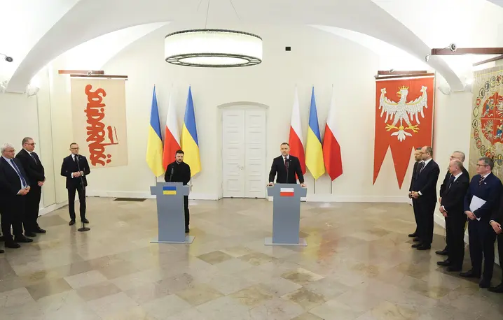 Spotkanie prezydentów 19 grudnia 2025 roku. Była to ostatnia oficjalna wizyta Wołodymyra Zełenskiego w Polsce | fot. Wojciech Olkuśnik/East News
