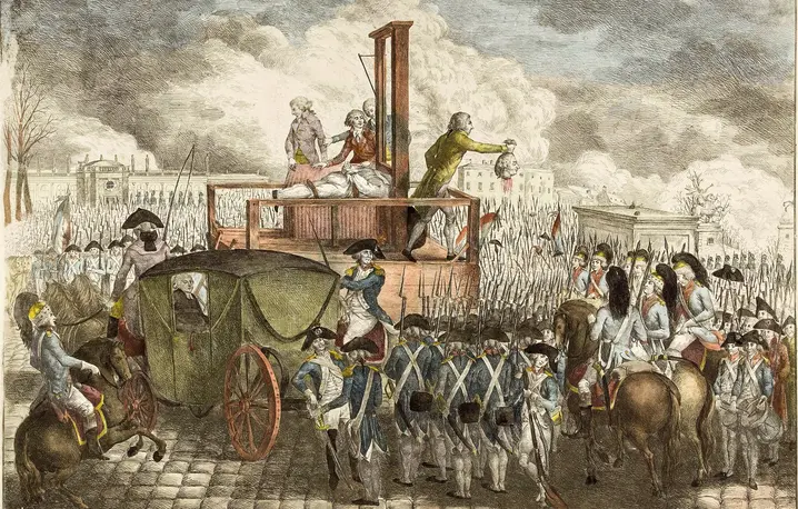 Egzekucja Ludwika XVI, anonimowy francuski rytownik, 1793 r. | Fot. Wikipedia