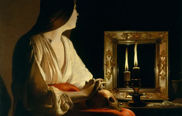 Georges de La Tour, Maria Magdalena z lustrem (ok. 1635) | Fot. Wikipedia