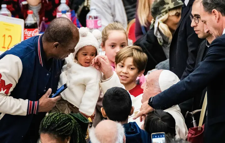 Papież Franciszek podczas obchodów VIII Światowego Dnia Ubogich w Auli Pawła VI, Watykan, 17 listopada 2024 r. | fot. Andrea Calandra/IMAGO/East News
