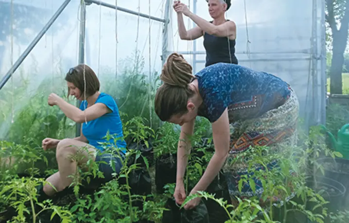 Animatorzy Laudato Si w gospodarstwie w Grzybowie | fot. Ze zbiorów Światowego Ruchu Katolików na rzecz Środowiska