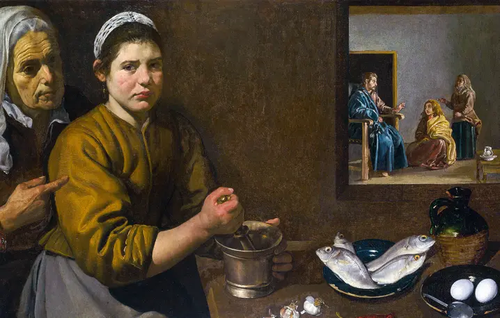 Diego Velázquez, Chrystus w domu Marty i Marii, ok. 1618 r. | Fot. Wikipedia