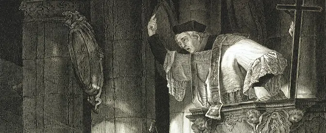 Kazanie, rycina Cateriny Piotti Piroli na podstawie obrazu Giuseppe Molteniego, Wystawa Sztuk Pięknych w Mediolanie, 1845 r. fot. DEA/BIBLIOTECA AMBROSIANA/Getty Images 