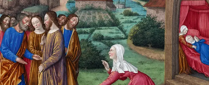Chrystus i kobieta kananejska, Jean Colombe, ok. 1430 | Fot. Wikipedia